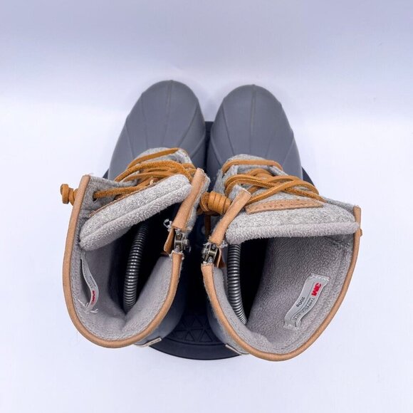 Sperry Top-Sider Saltwater boots Wool Embossed Duck Boot Gray women's size 7.5 - Picture 9 of 10